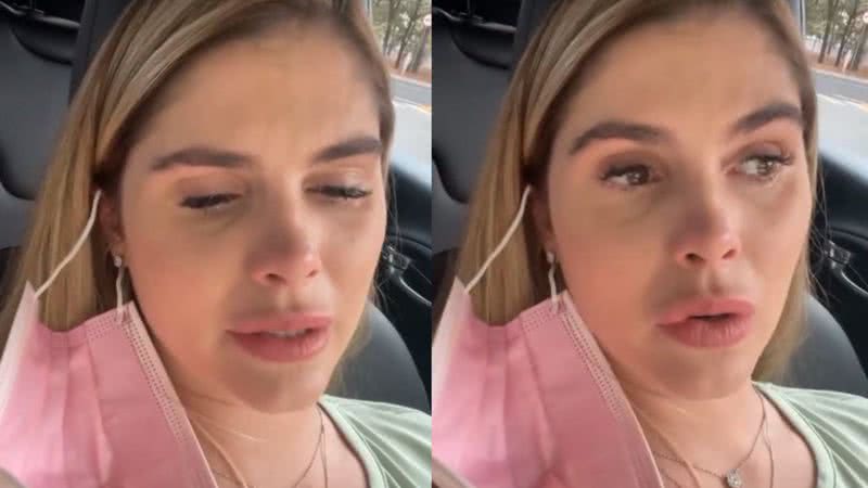 Bárbara Evans chora ao citar problema com um dos embriões - Reprodução / Instagram