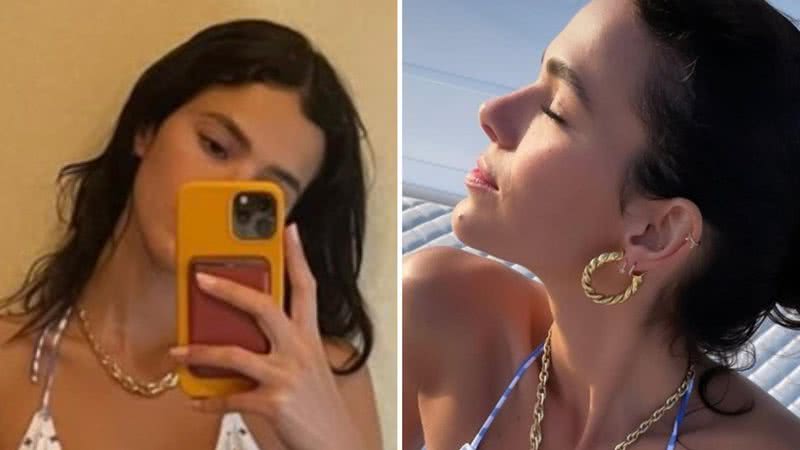 Com biquíni finíssimo, Bruna Marquezine exibe shape sarado em cliques repletos de sensualidade - Reprodução/Instagram