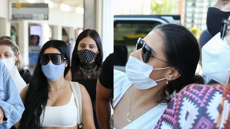 Simone e Simaria param aeroporto durante embarque - Lucas Ramos / AgNews