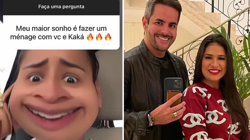 Simone Mendes fica em choque ao rebater fã que sonha em fazer sexo a três com ela e o marido: “Deus me livre” - Reprodução/Instagram