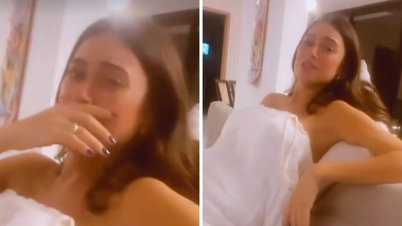 Em vídeo, Thaila Ayala surge aos prantos e revela medo do momento do parto: 'Não quero, não' - Reprodução/Instagram