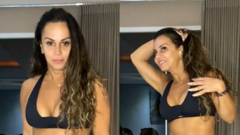 Viviane Araújo mostra rotina de treino em casa - Reprodução / Instagram