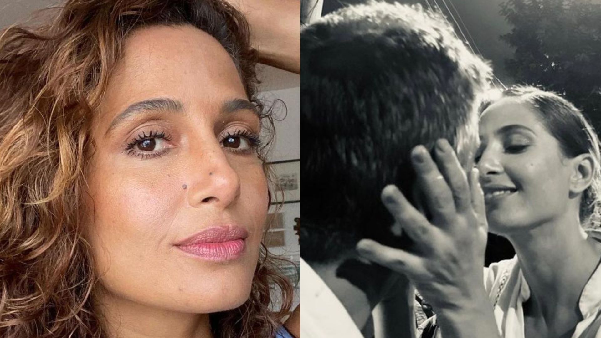 Discreta, Camila Pitanga dá beijão de língua no namorado e viraliza na web:  