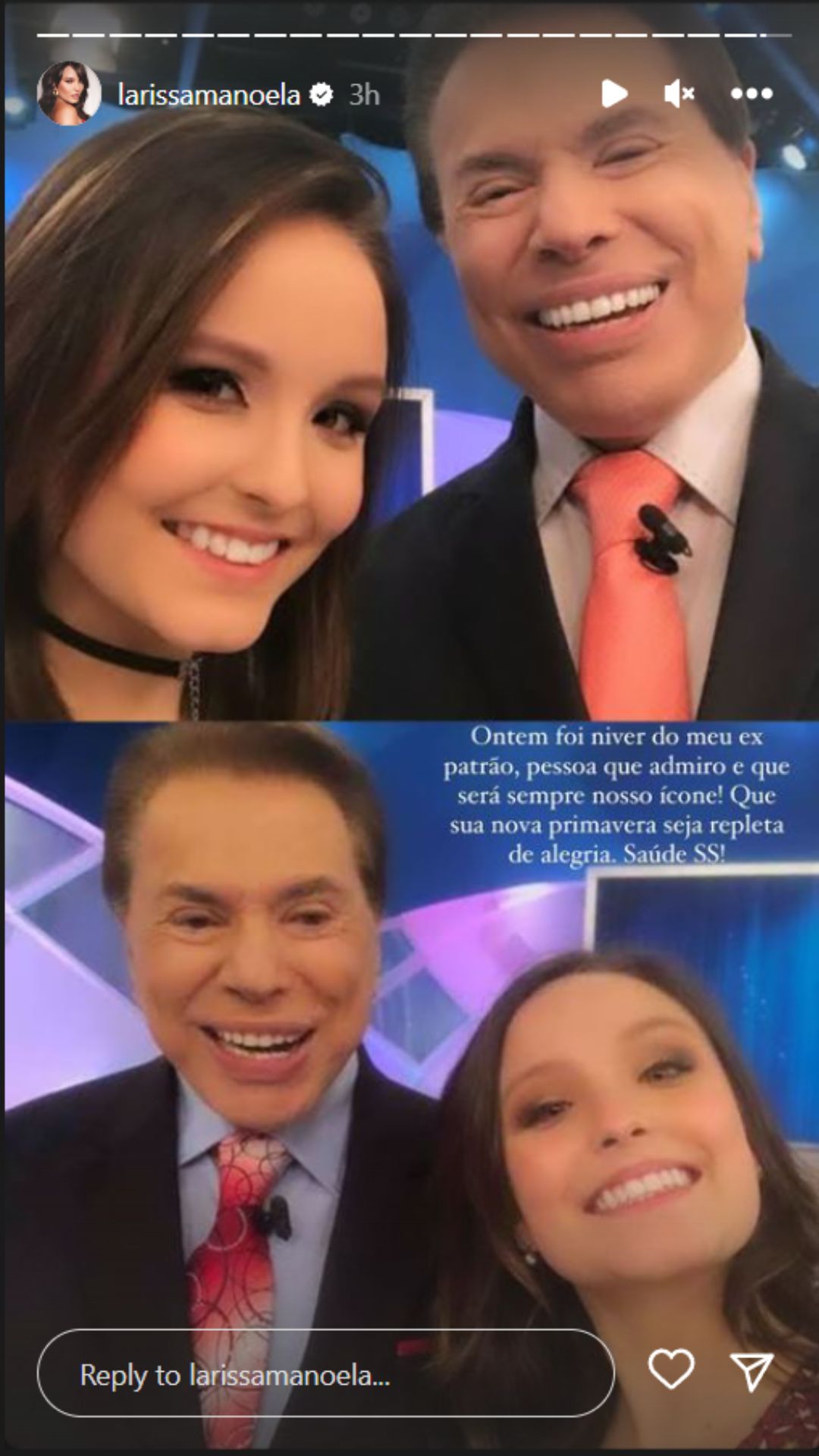 Larissa Manoela e Silvio Santos