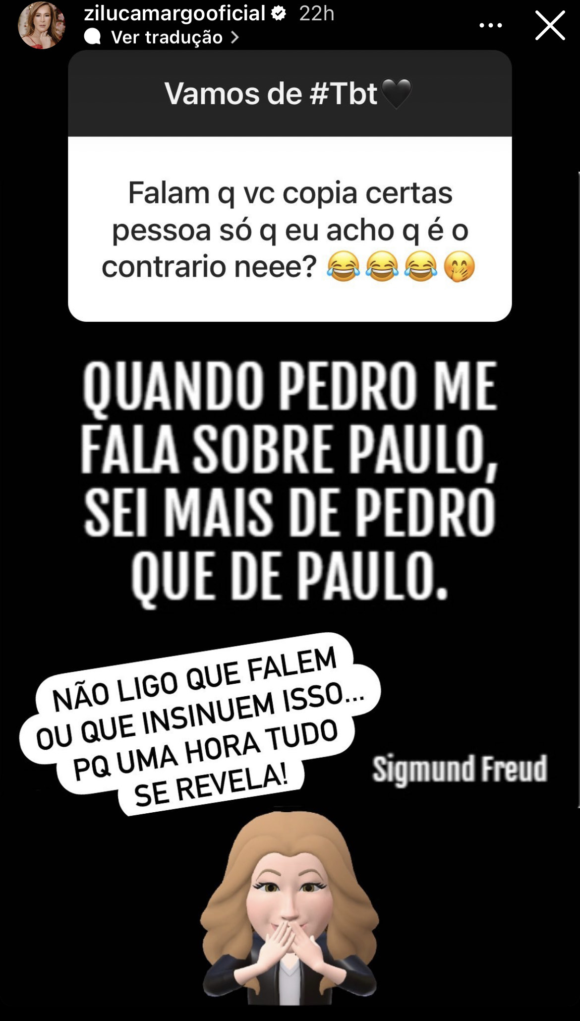 Stories de Zilu Camargo