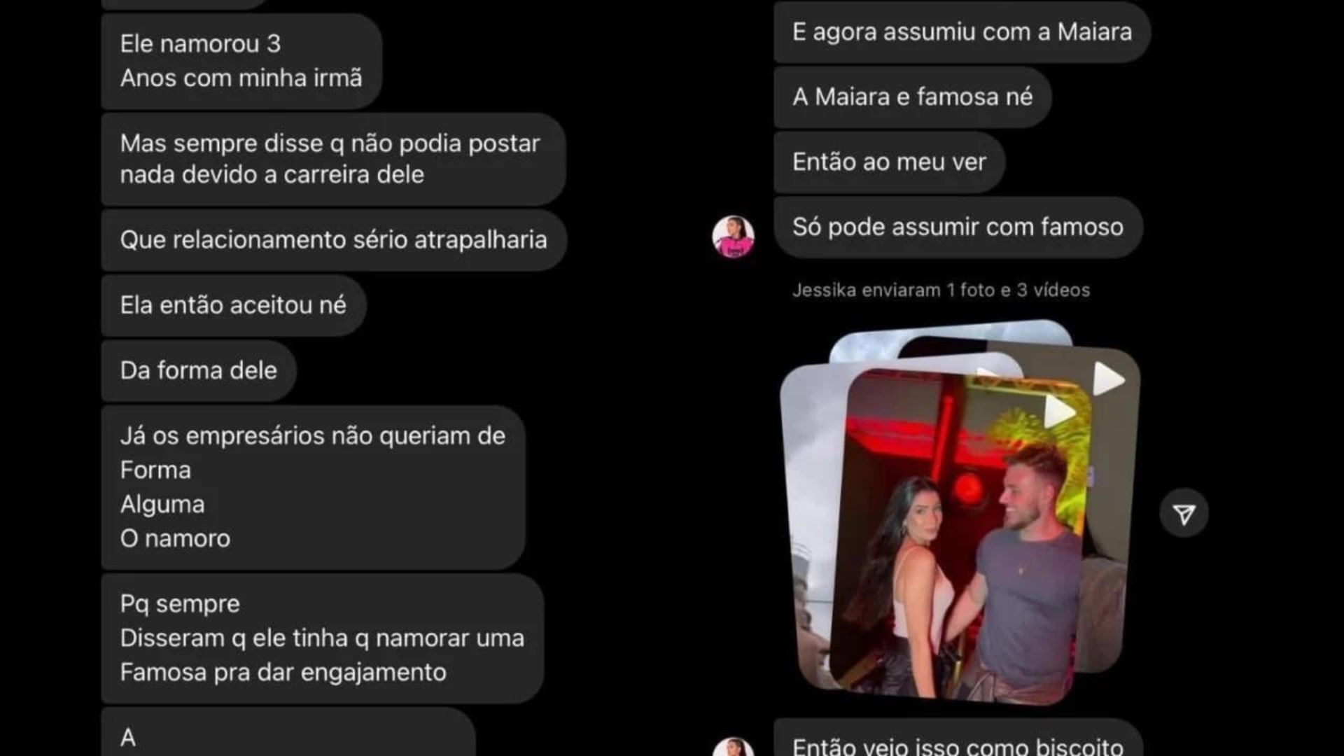 Comentários da ex de Matheus Gabriel