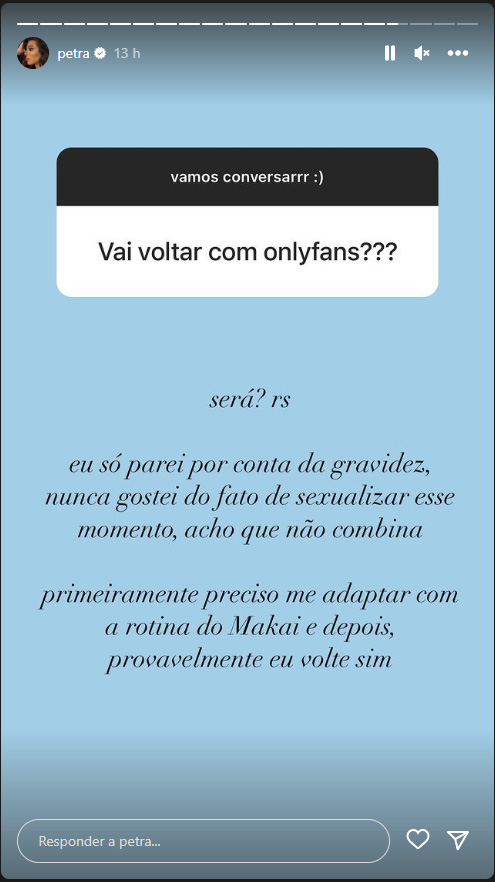 Petra Mattar sobre OnlyFans