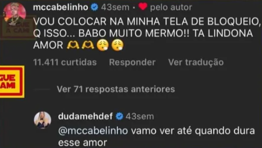 Suposta amante de Cabelinho alertou Bella Campos sobre traição meses atrás: "Até quando..."