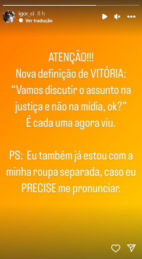 Igor Camargo debocha de vitória de Graciele Lacerda na Justiça: "Cada uma"