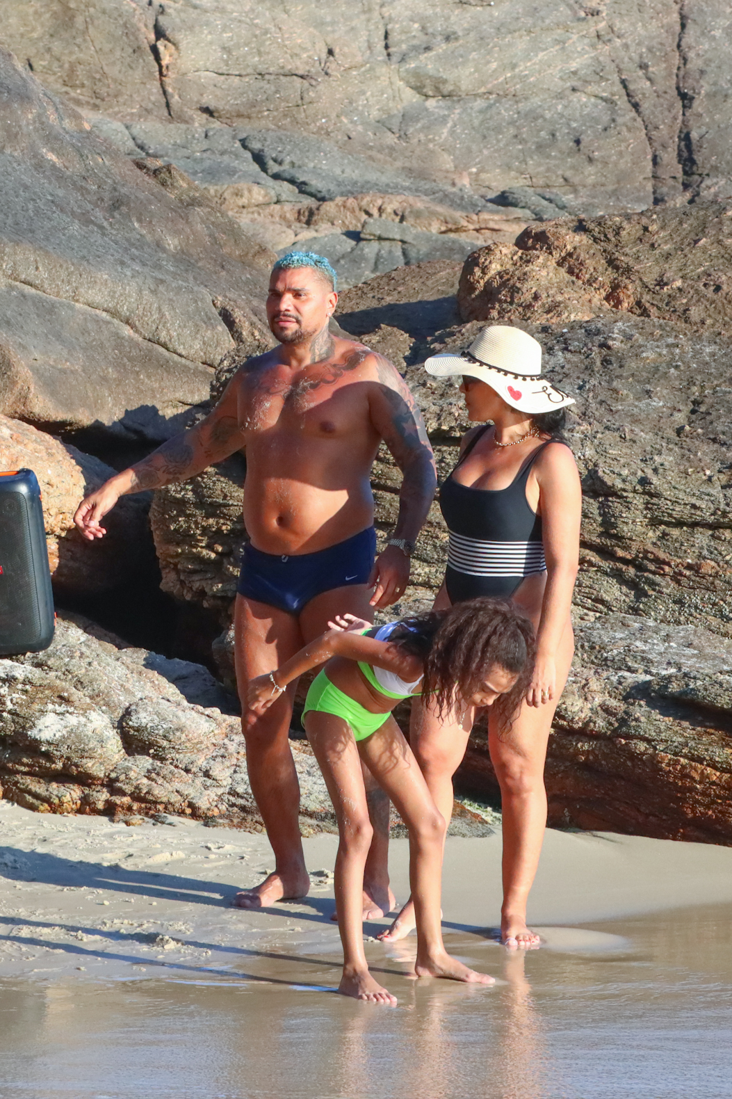 Naldo e Moranguinho na praia