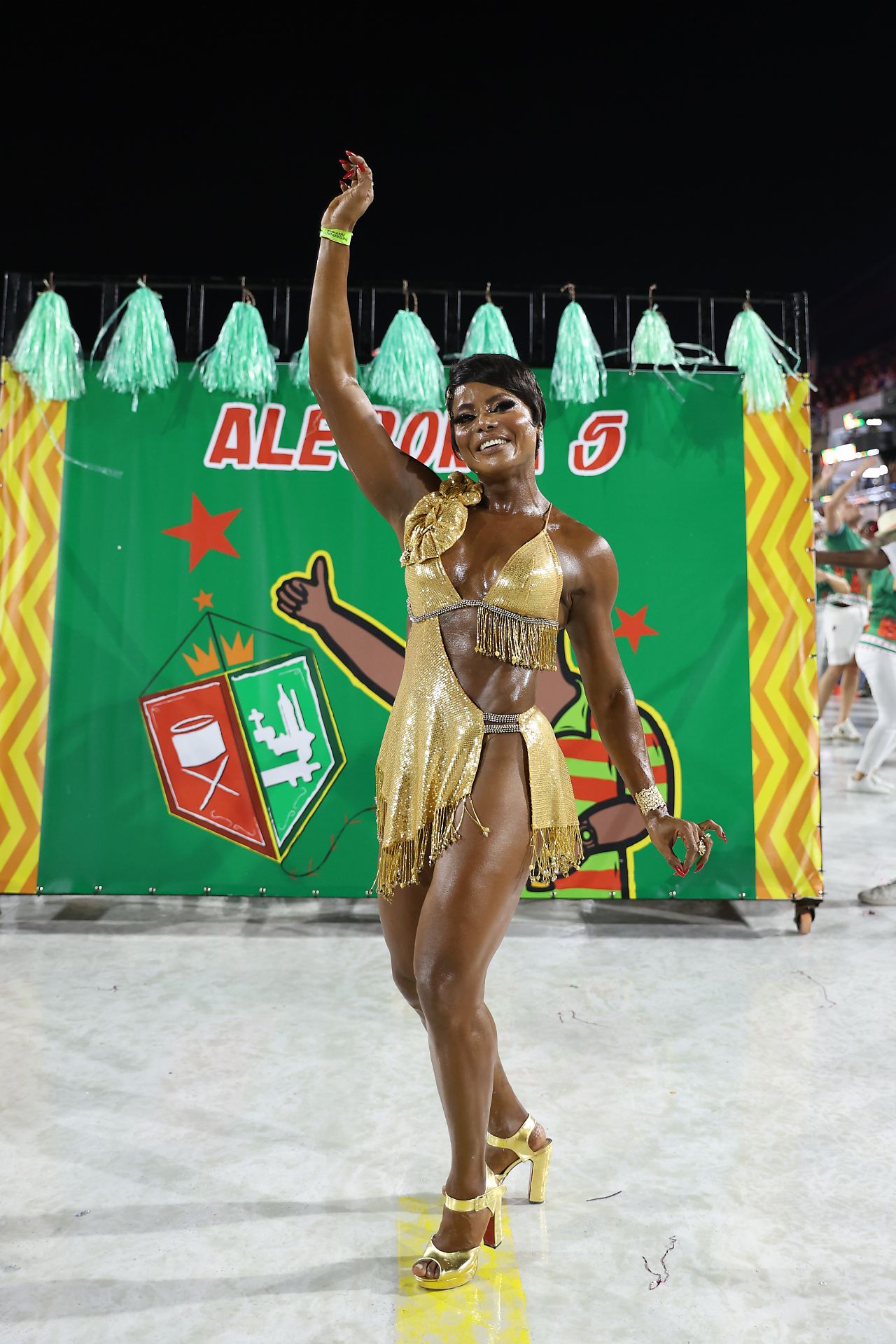 Adriana Bombom em ensaio da Grande Rio