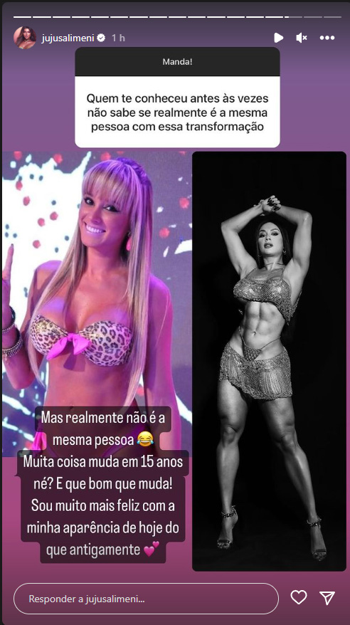 Juju Salimeni nos Stories