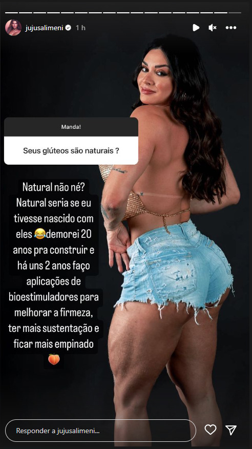 Juju Salimeni nos Stories