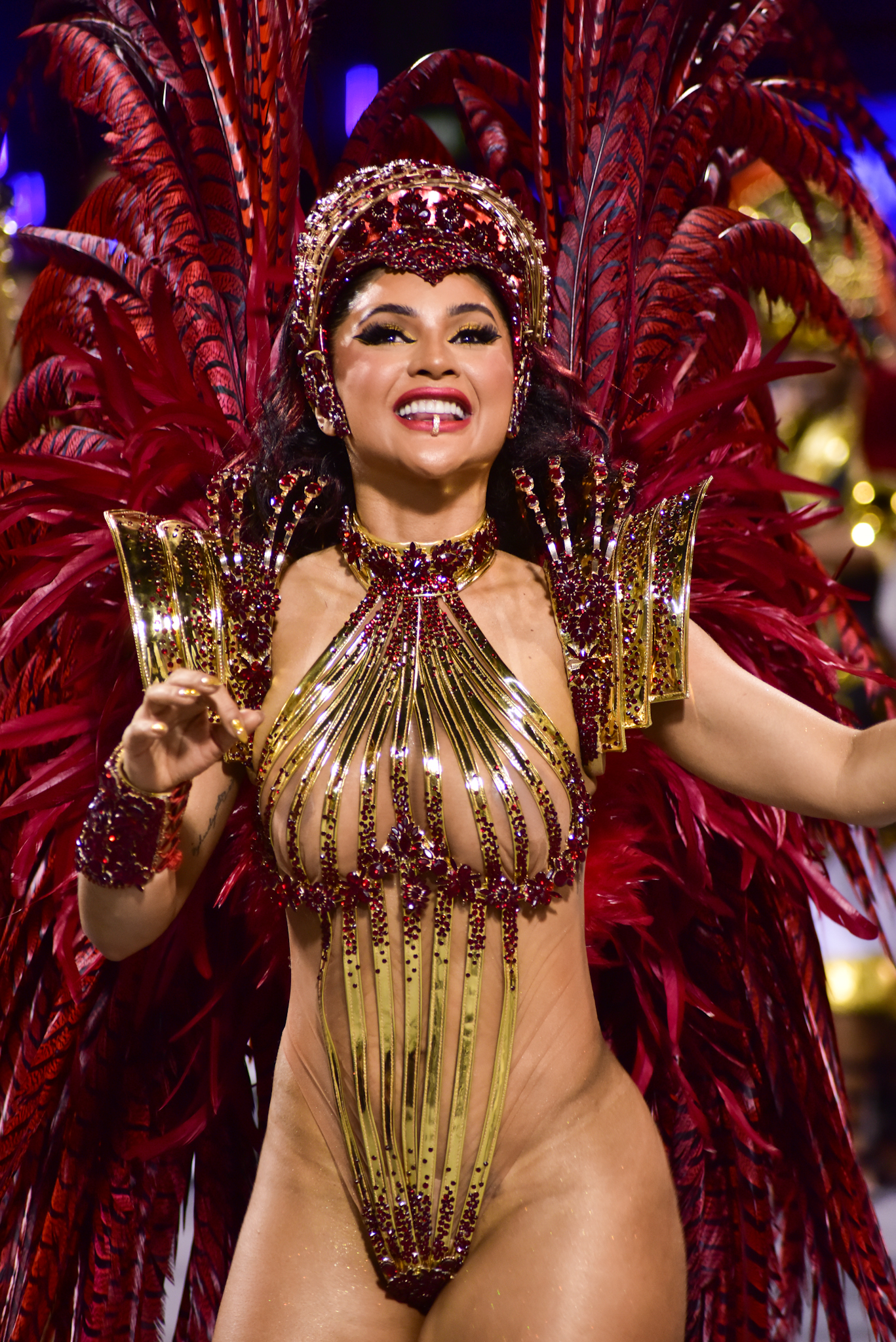 Mileide Mihaile no desfile da Independente Tricolor