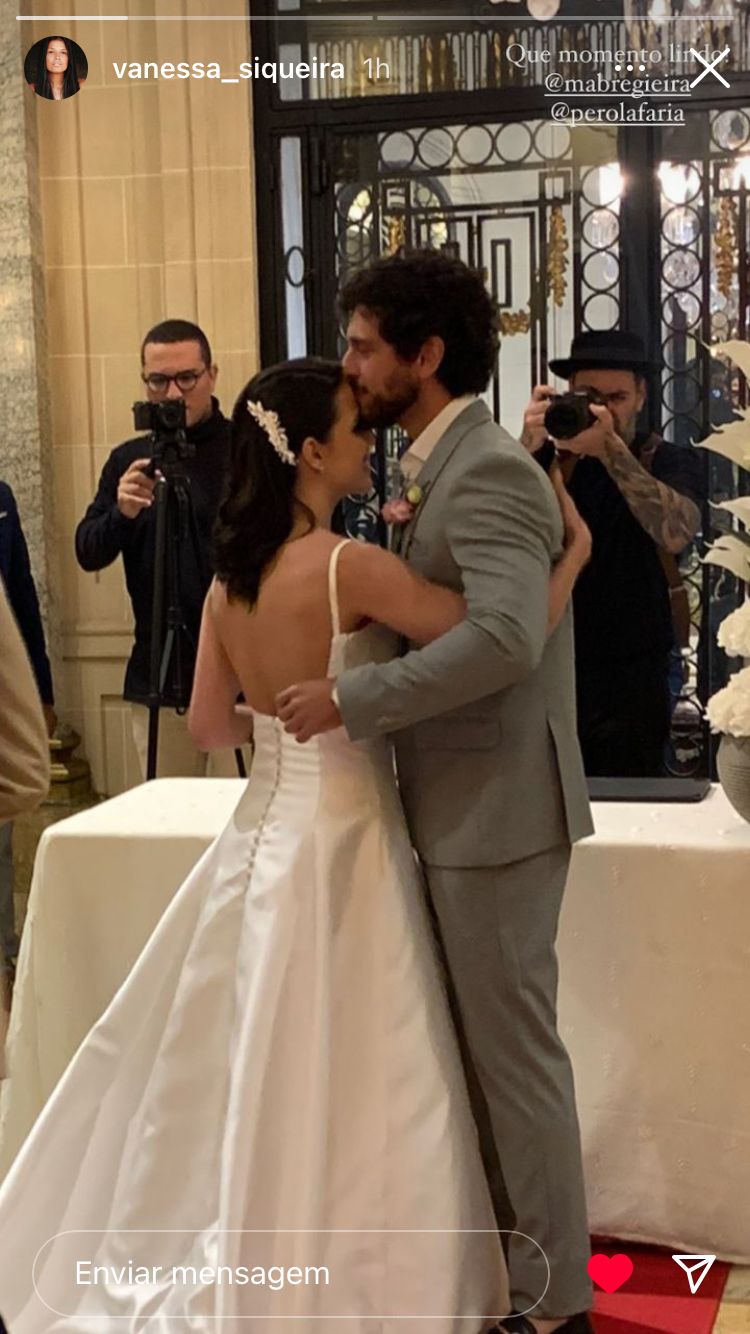 Pérola Faria com o marido