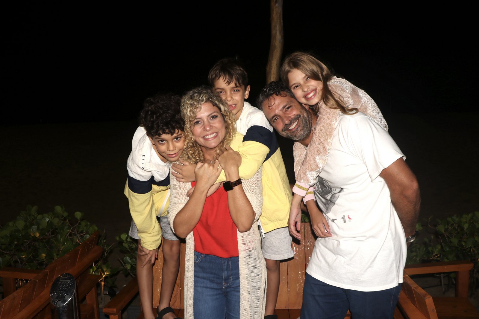 Bárbara Borges, Iran Malfitano e os filhos