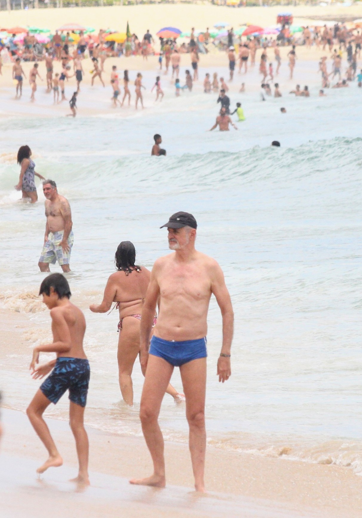 Marcos Caruso na praia