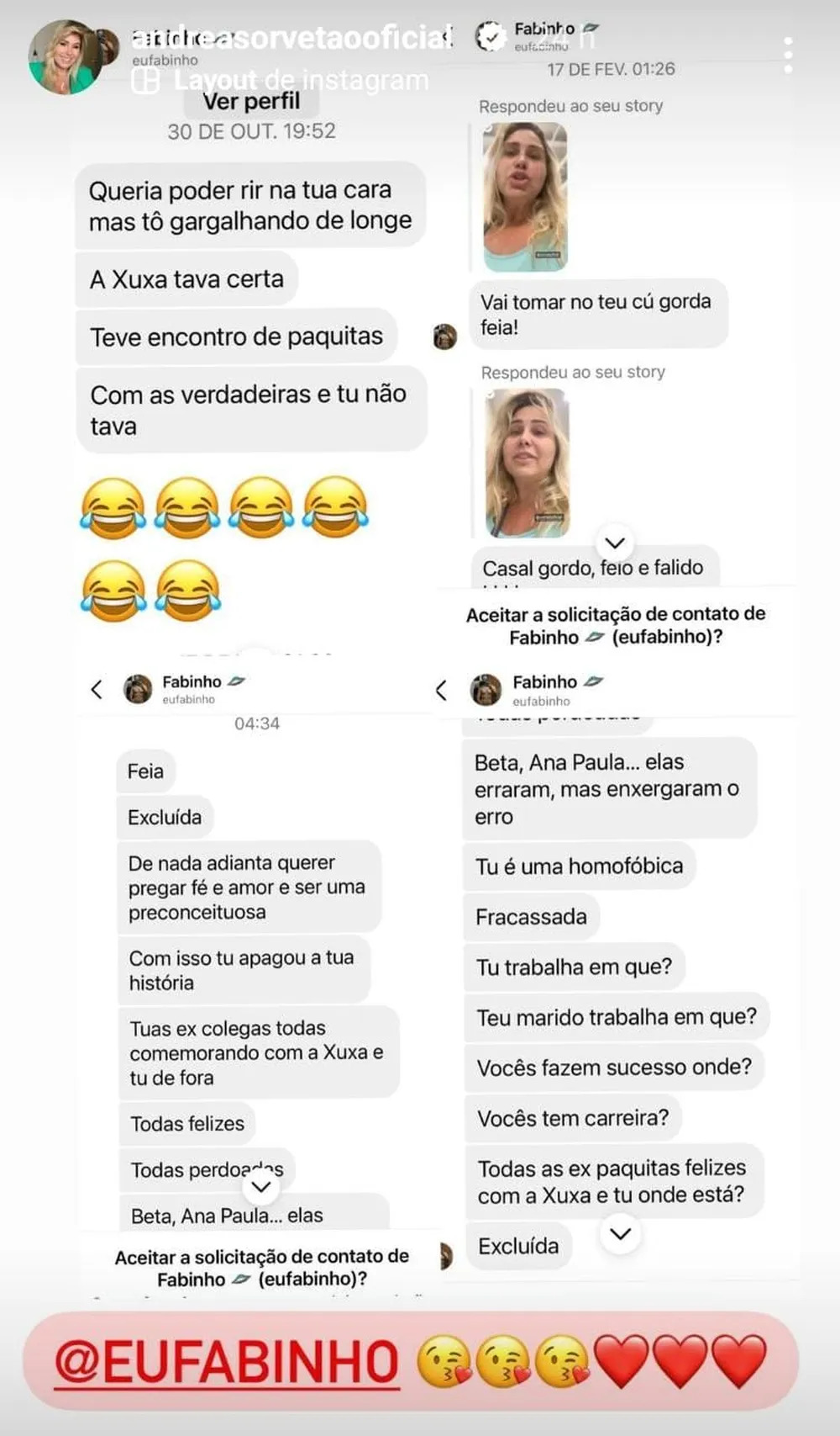 Andréa Sorvetão se revolta ao ler que foi 'excluída' por Xuxa: "Minutinho de fama"