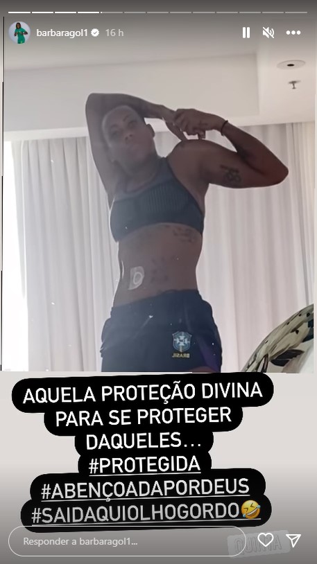 Goleira Bárbara manda recada para críticos