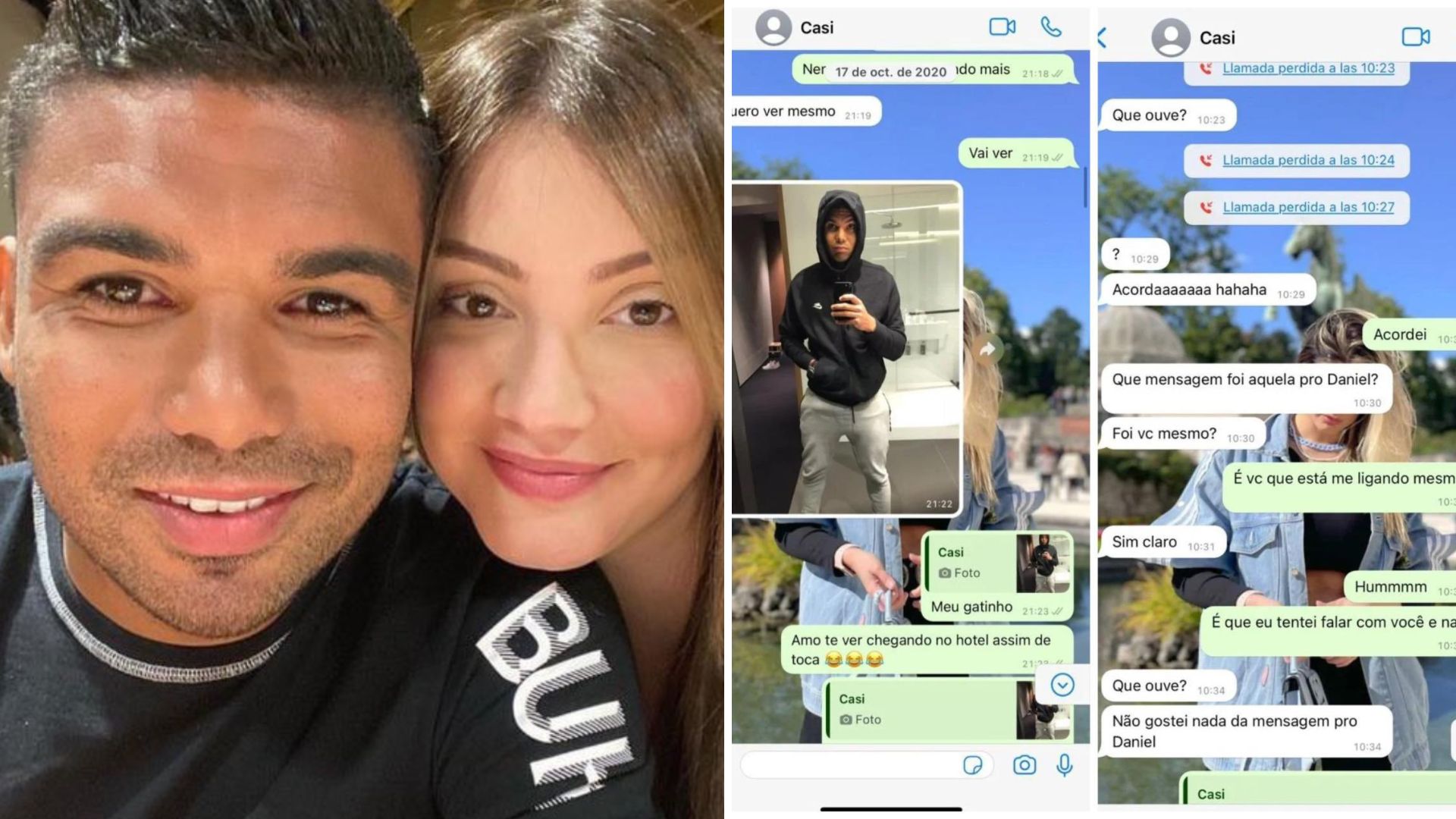 Esposa de Casemiro se pronuncia após mensagens vazadas indicarem traição:  