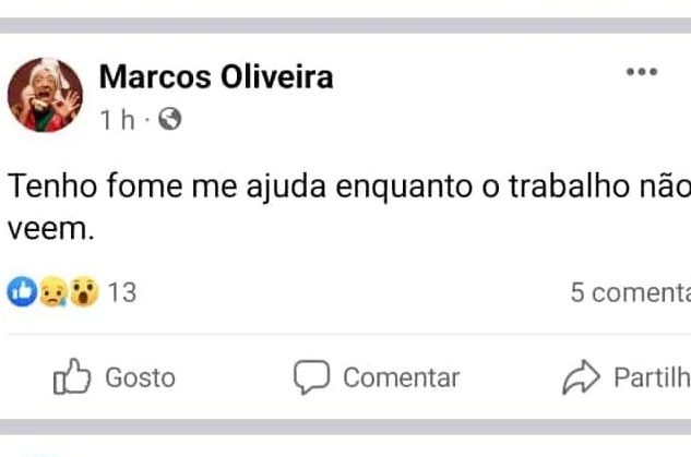 Marcos Oliveira passando fome