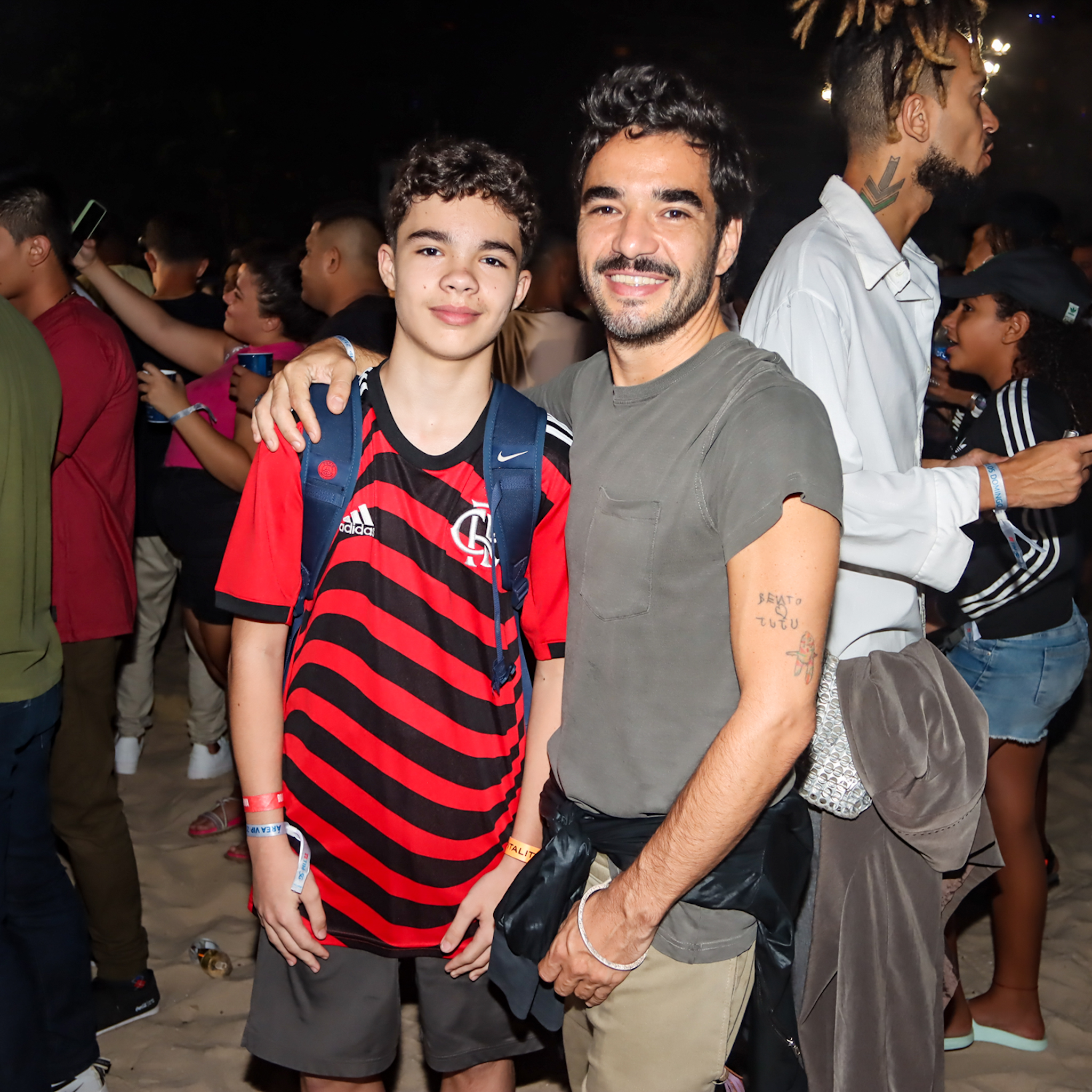 Caio Blat com o filho