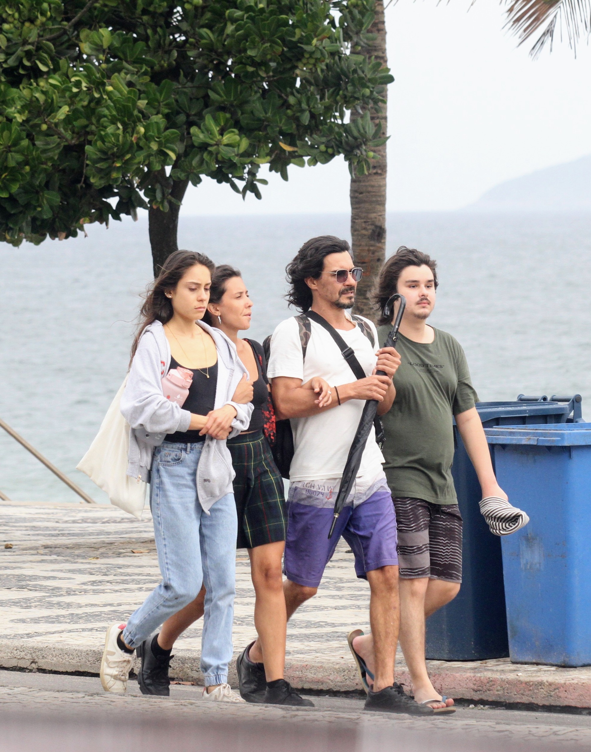 André Gonçalves com os filhos