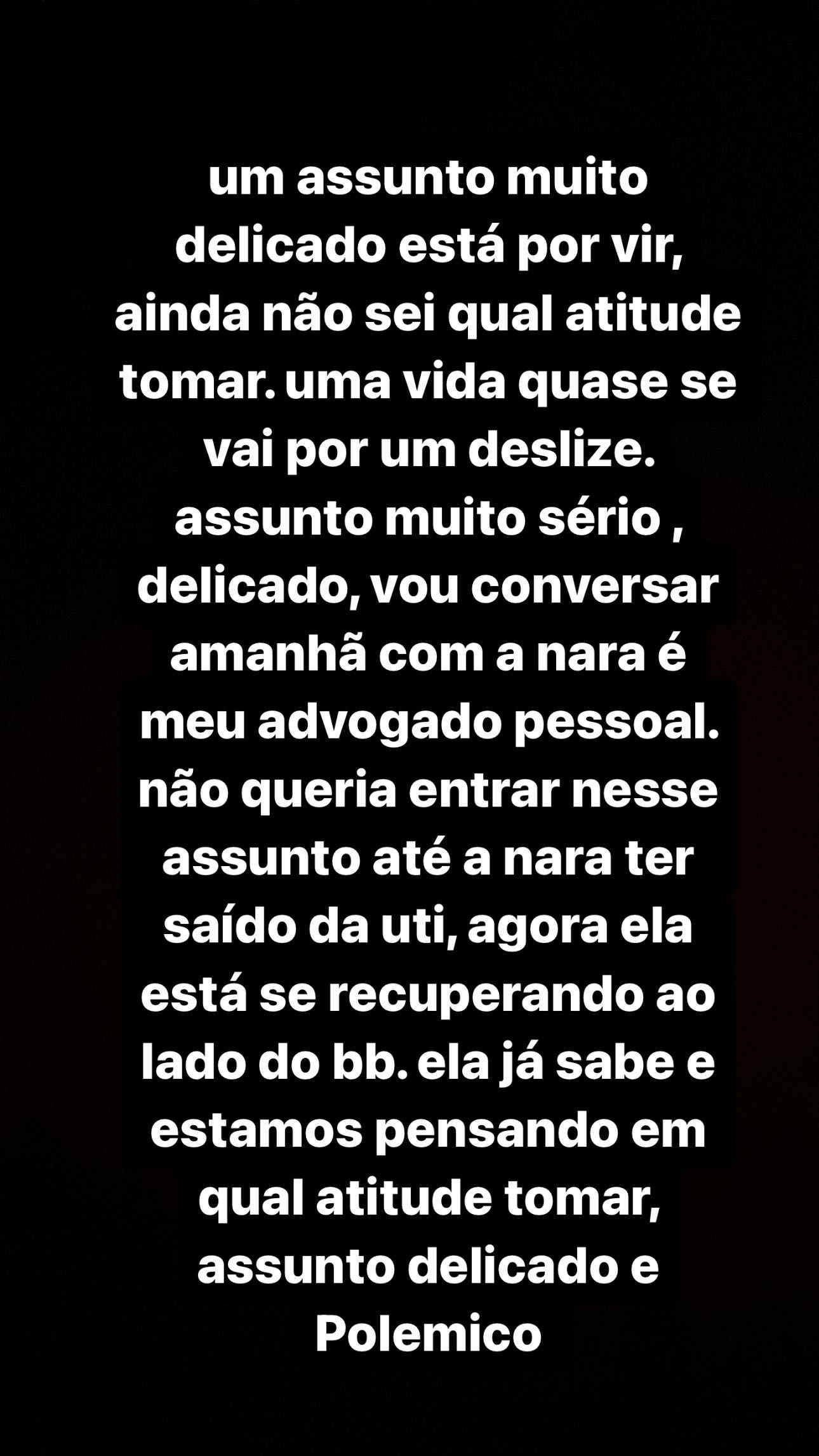 Toguro expõe erro médico que fez namorada grávida parar na UTI: "Um deslize"