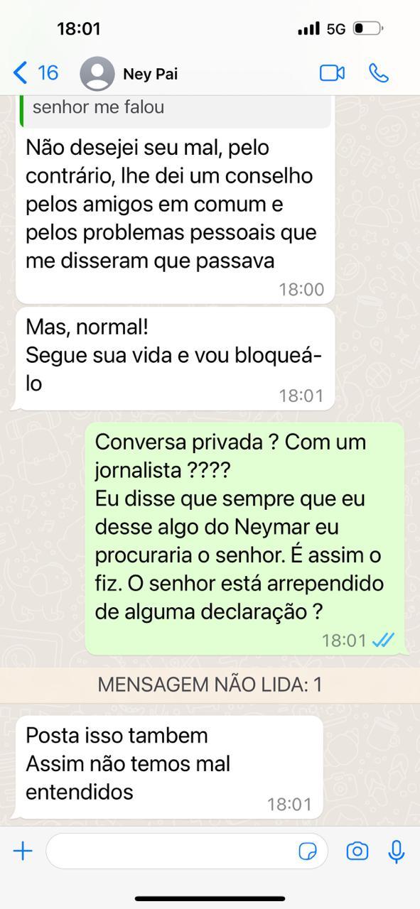 Pai de Neymar esculhamba Leo Dias após filho ser flagrado com outras: "Falta caráter"