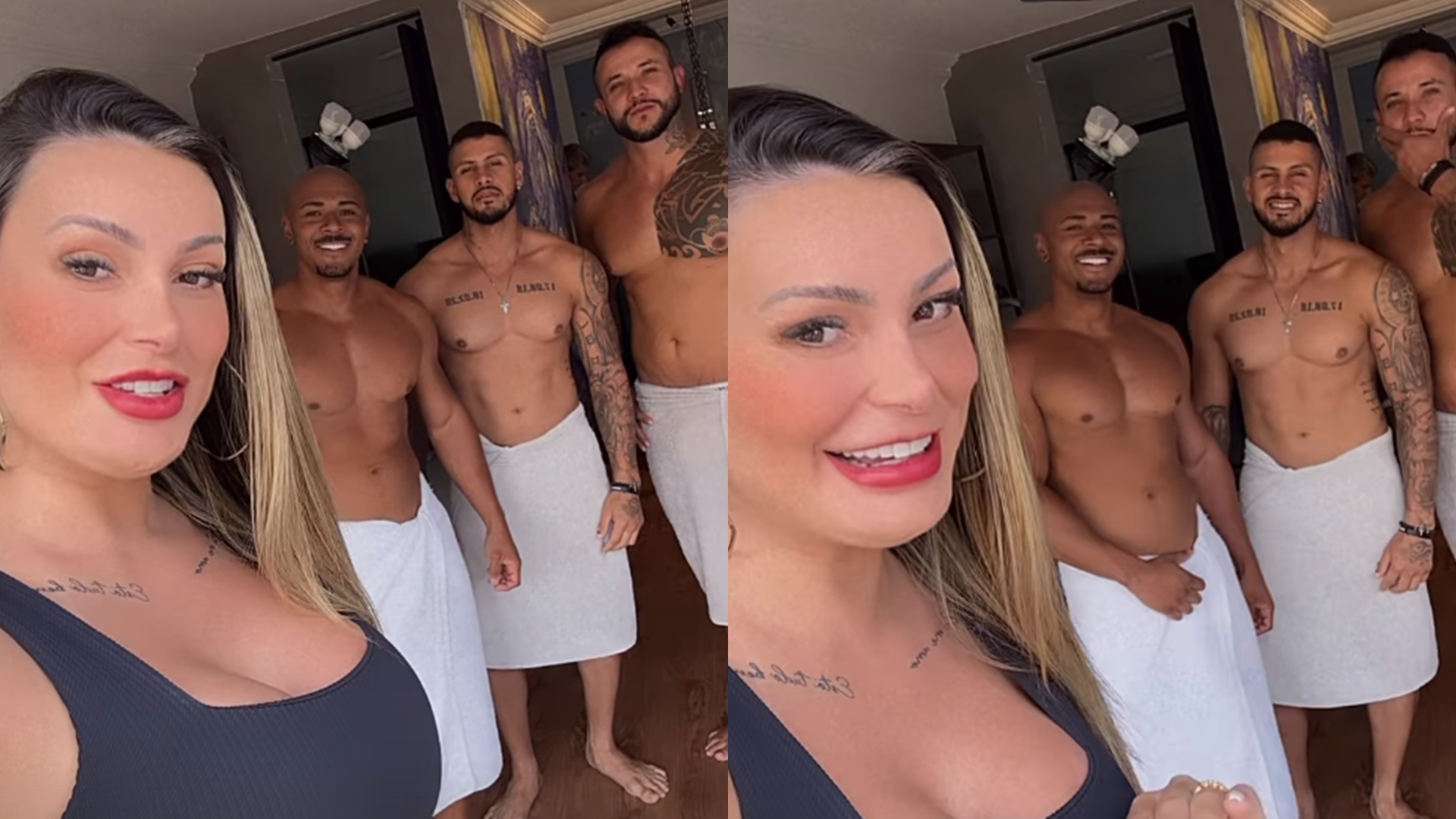 Andressa Urach descreve experiência ao ir para cama com 3 homens: 