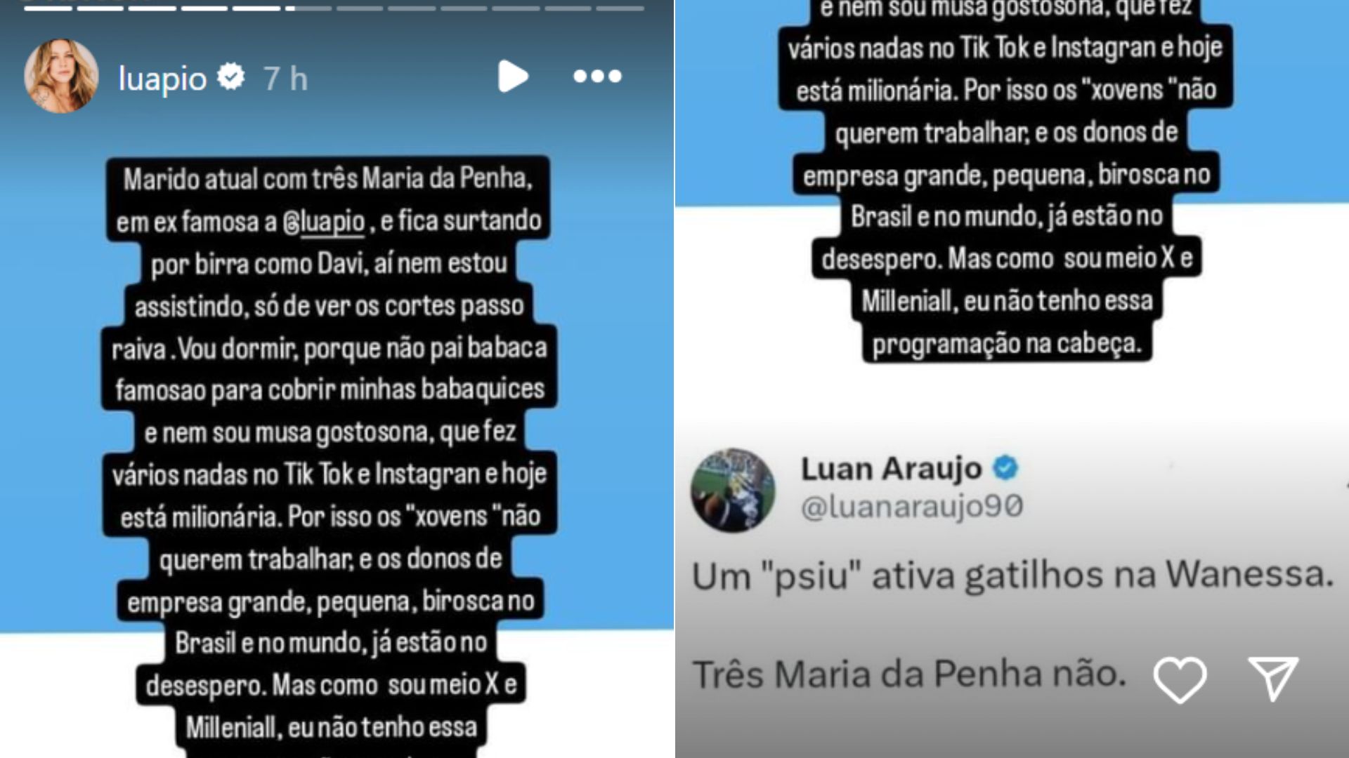 Story compartilhado por Luana Piovani