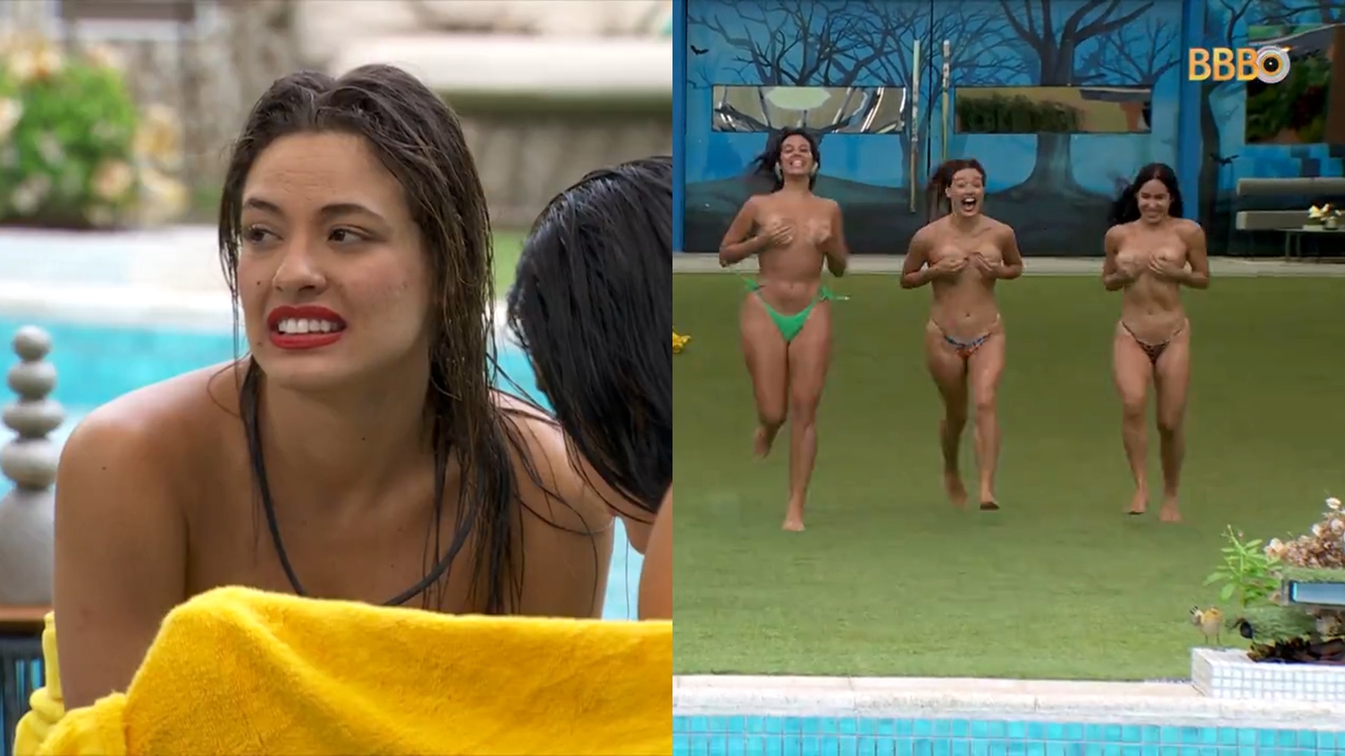 BBB 24: Beatriz se desespera com virgindade após pular pelada na piscina:  