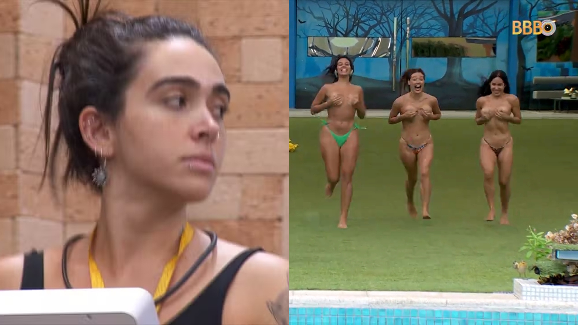 BBB 24: Giovanna detona sister por pular na piscina sem biquíni: 