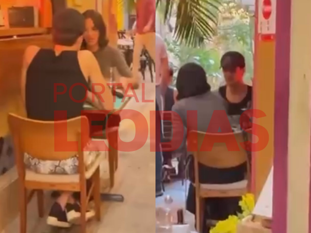 Tá rolando! João Guilherme e Bruna Marquezine trocam beijos em almoço romântico