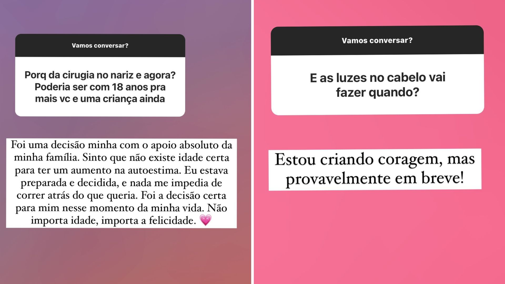 Rafaella Justus revela próxima mudança ao rebater críticas por cirurgia