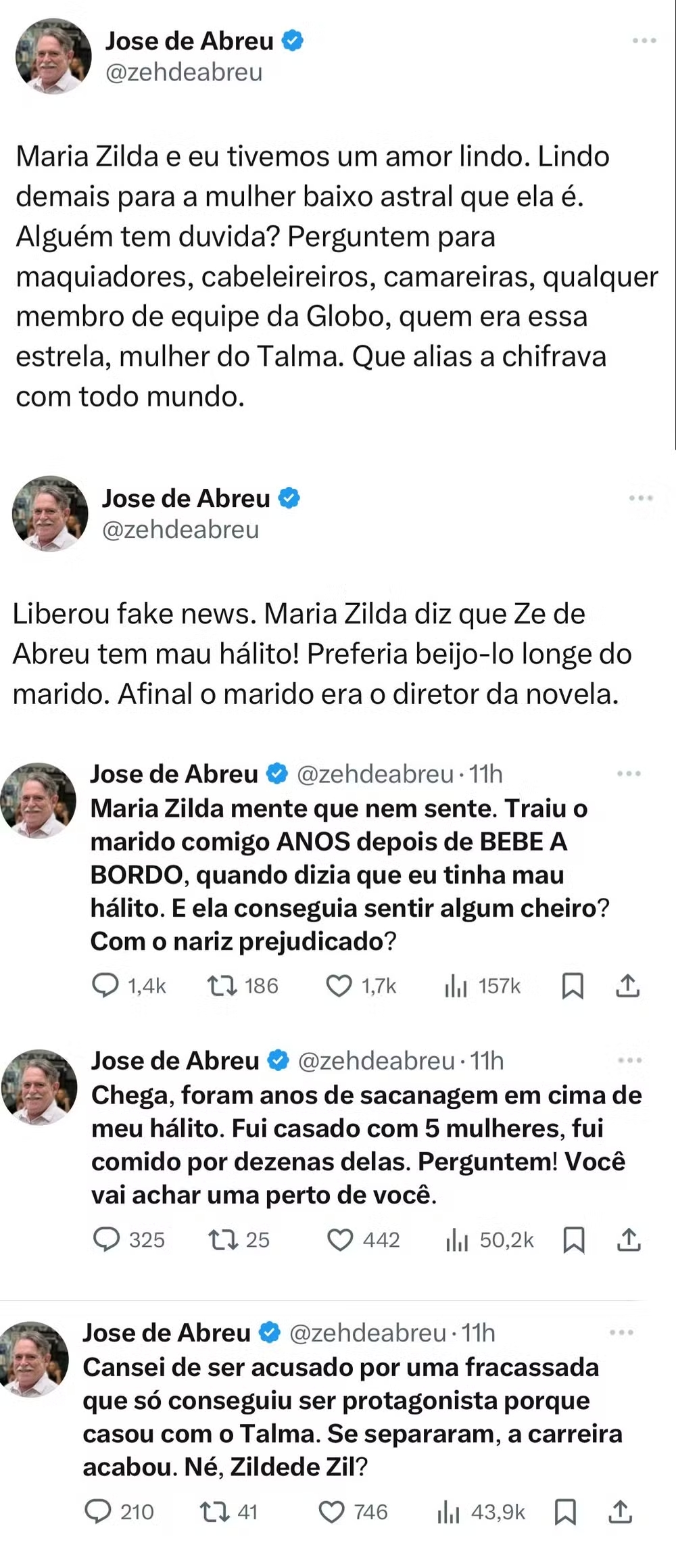 José de Abreu sobre Maria Zilda