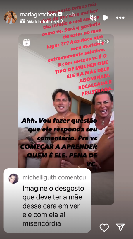 Gretchen não engole ao ouvir que sogra tem "vergonha" dela: "Desgosto"