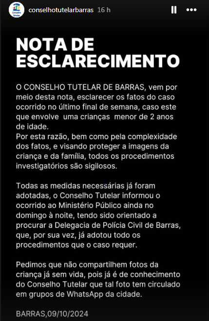 Nota de esclarecimento