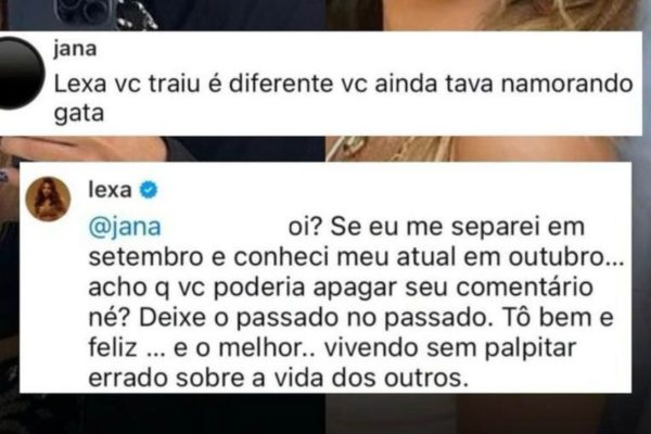 Lexa rebate internauta sobre suposta traição ao ex-marido, MC Guimê