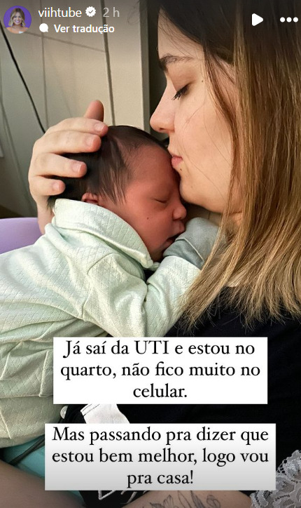 Viih Tube fala sobre saúde após deixar UTI