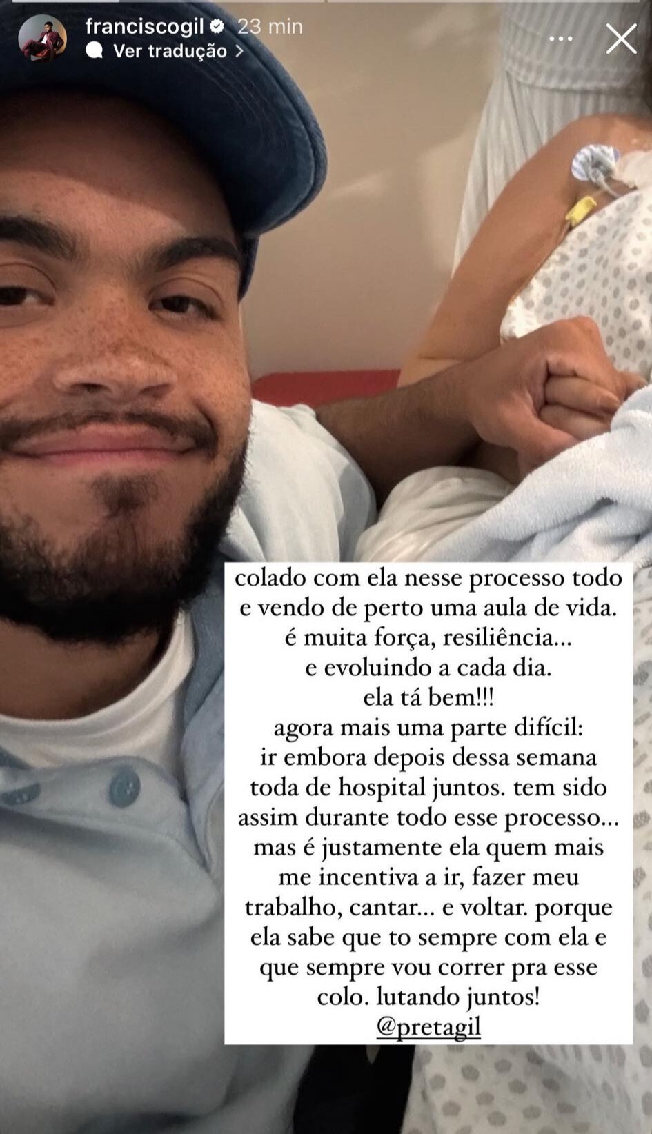 Francisco Gil desabafou sobre a internação da mãe (Foto: Reprodução/Instagram)