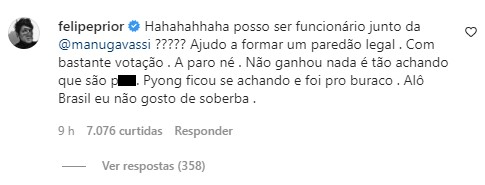 Ex-BBB Felipe Prior humilha Maíra Cardi