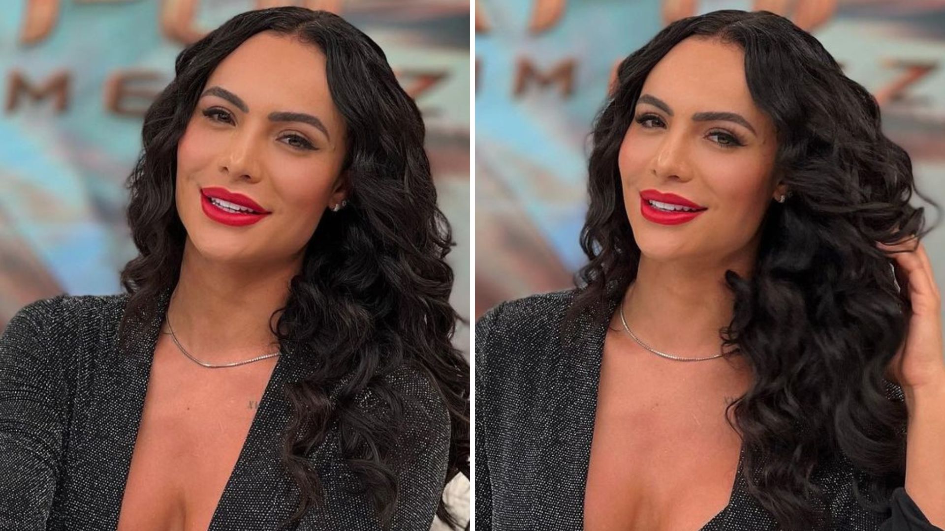 Aline Mineiro ostenta decotão em look executivo e atrai olhares na RedeTV:  