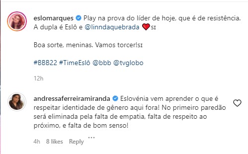 Andressa Ferreira se revolta com Eslovênia