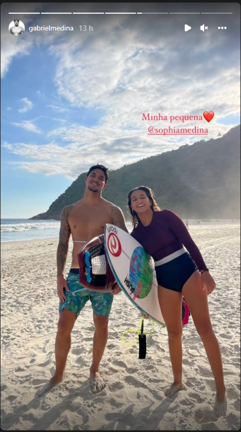 Gabriel Medina e a irmã, Sophia