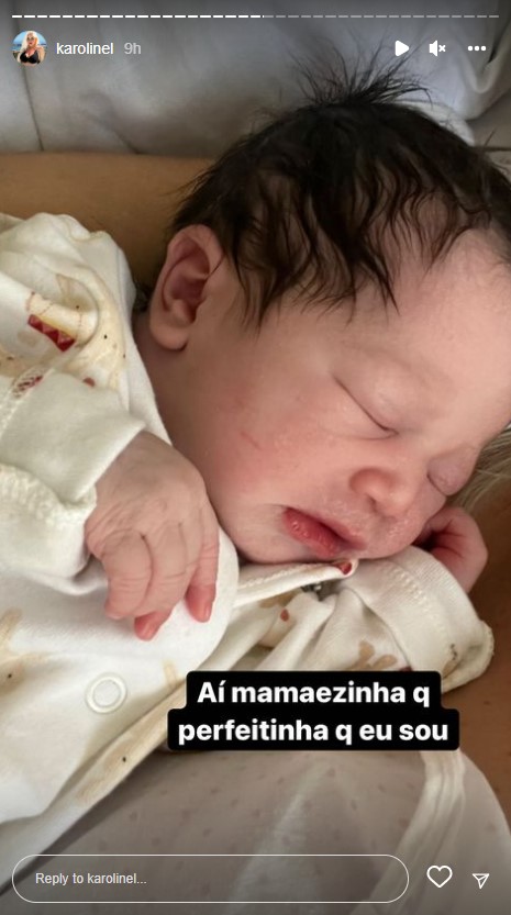 Nasce Cecília, filha de Éder Militão e Karoline Lima