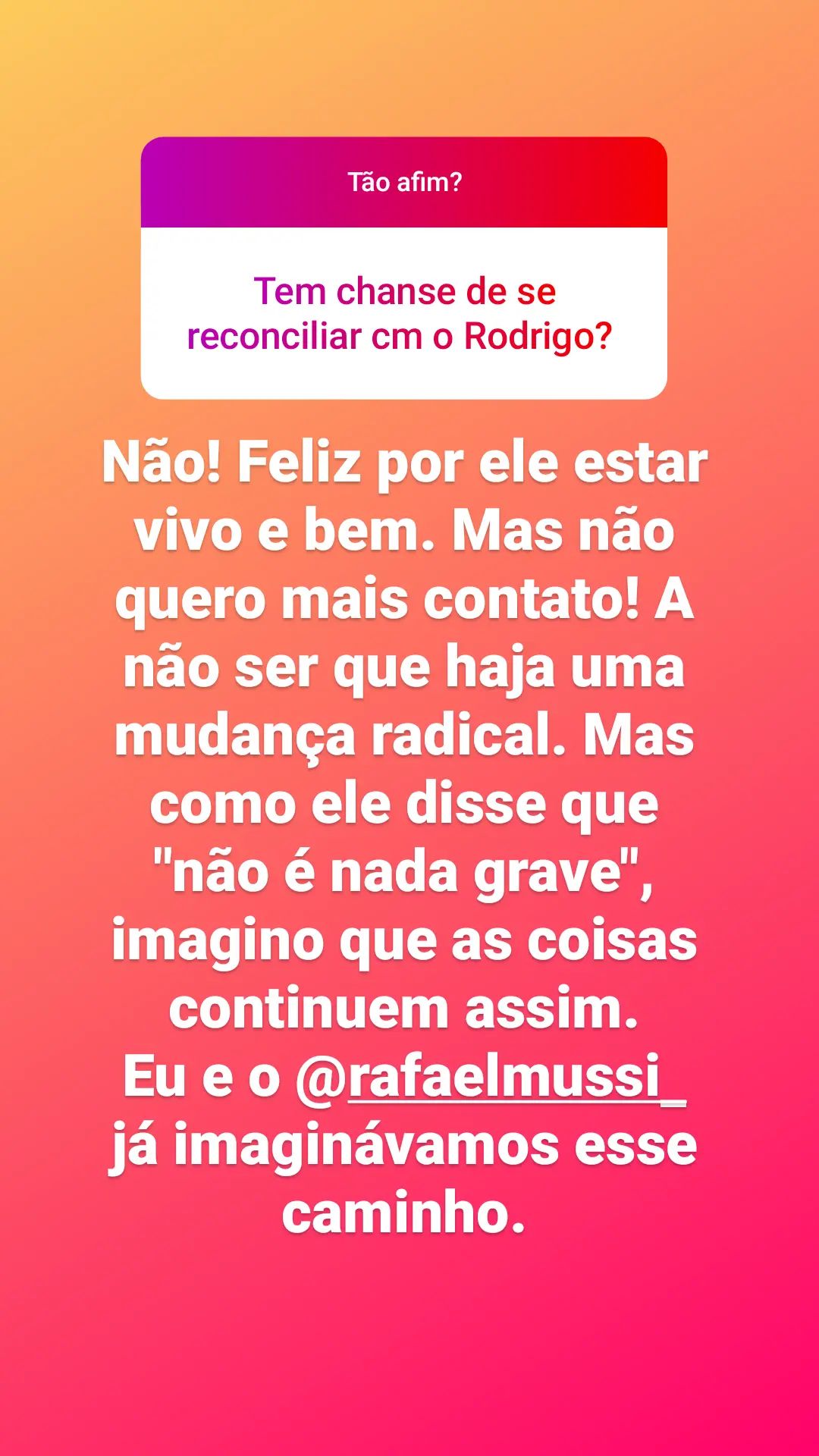 Irmão de Rodrigo Mussi descarta reconciliação após briga feia: "Não quero contato"