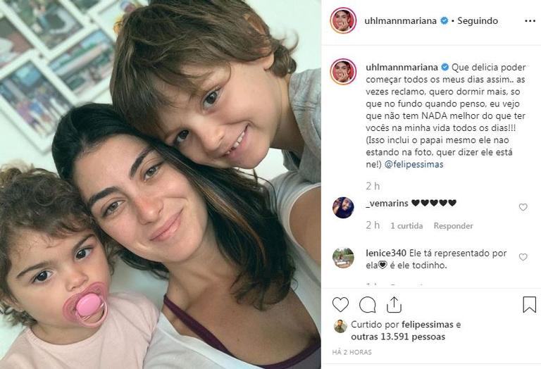 Esposa de Felipe Simas divide clique com herdeiros e beleza impressiona 