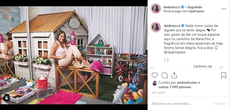 Deborah Secco mostra quarto de Maria Flor