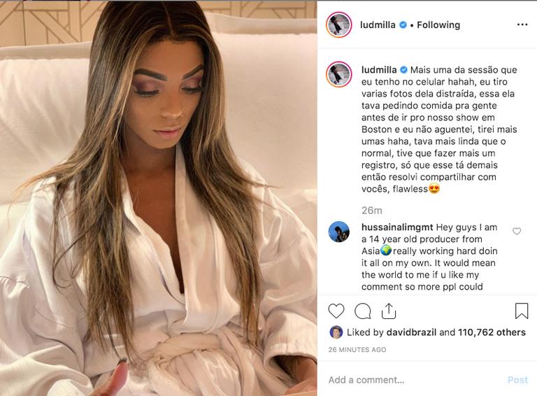 Ludmilla mostra nova foto da namorada em momento descontraído